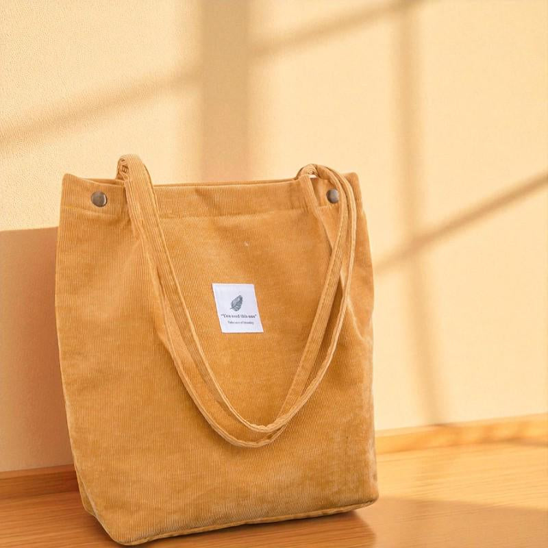 Premium Corduroy Yellow Tote