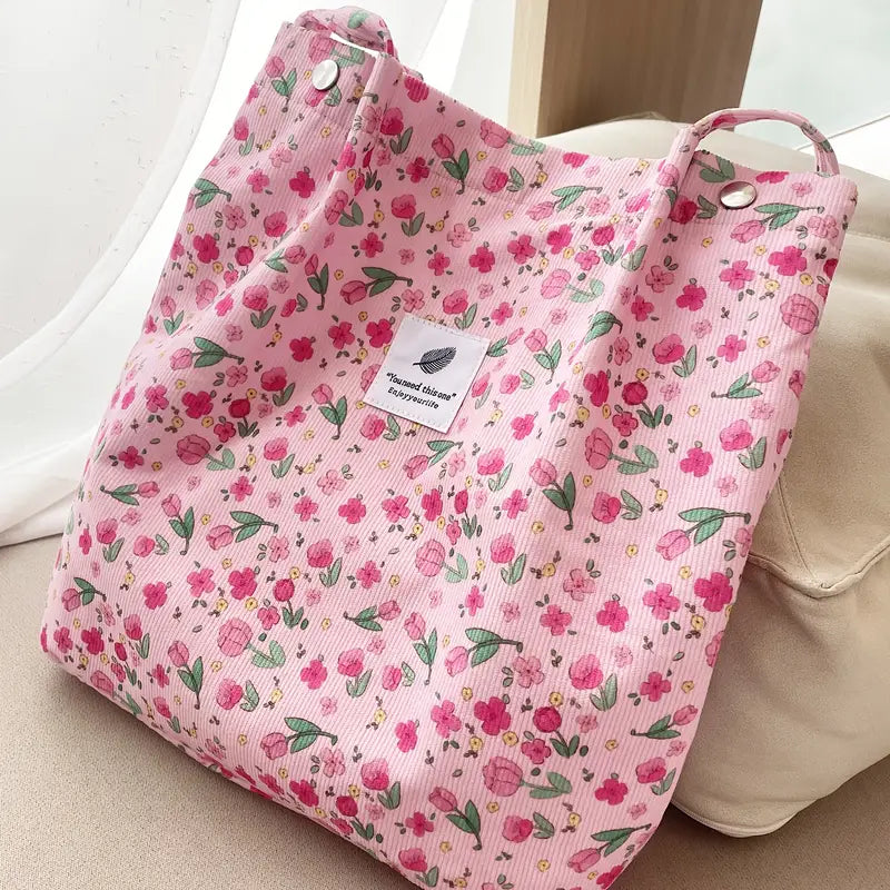 Premium Corduroy Tulip Tote