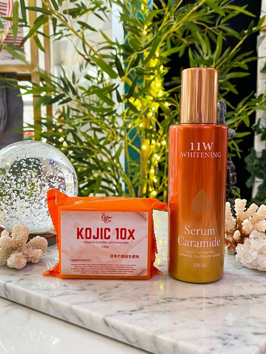 11W Whitening Serum + Glow On Kojic 10X Intense Whitening Soap
