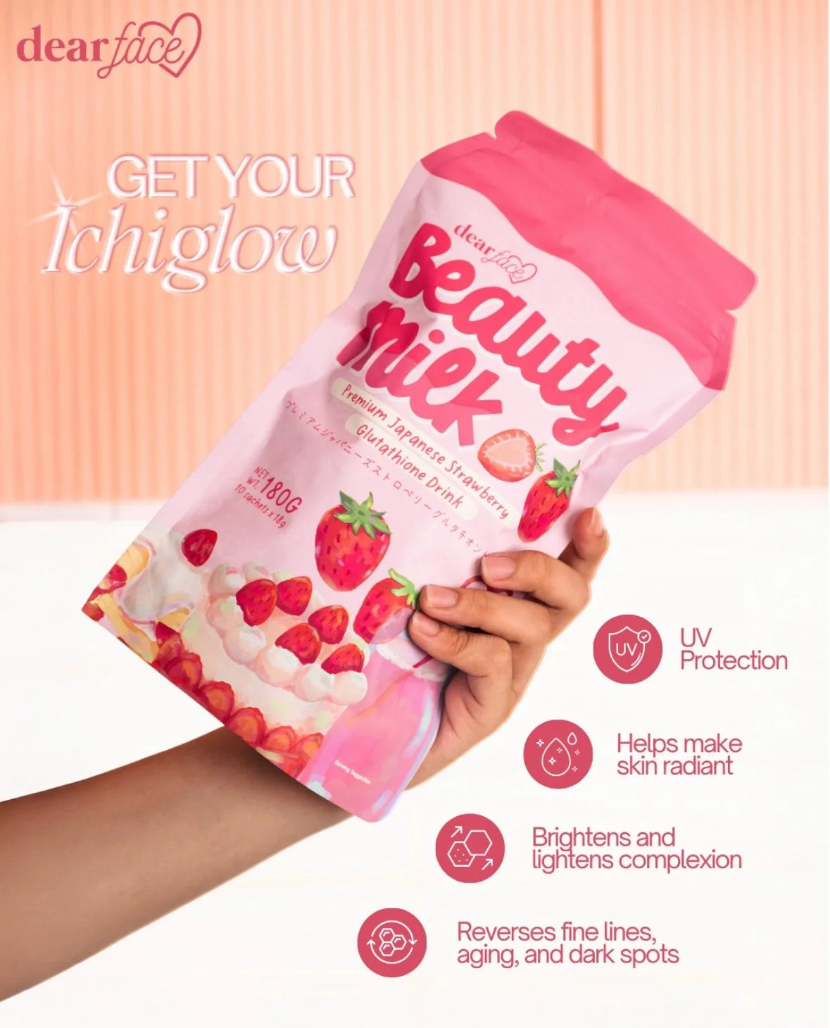 Dear Face Strawberry Beauty Milk