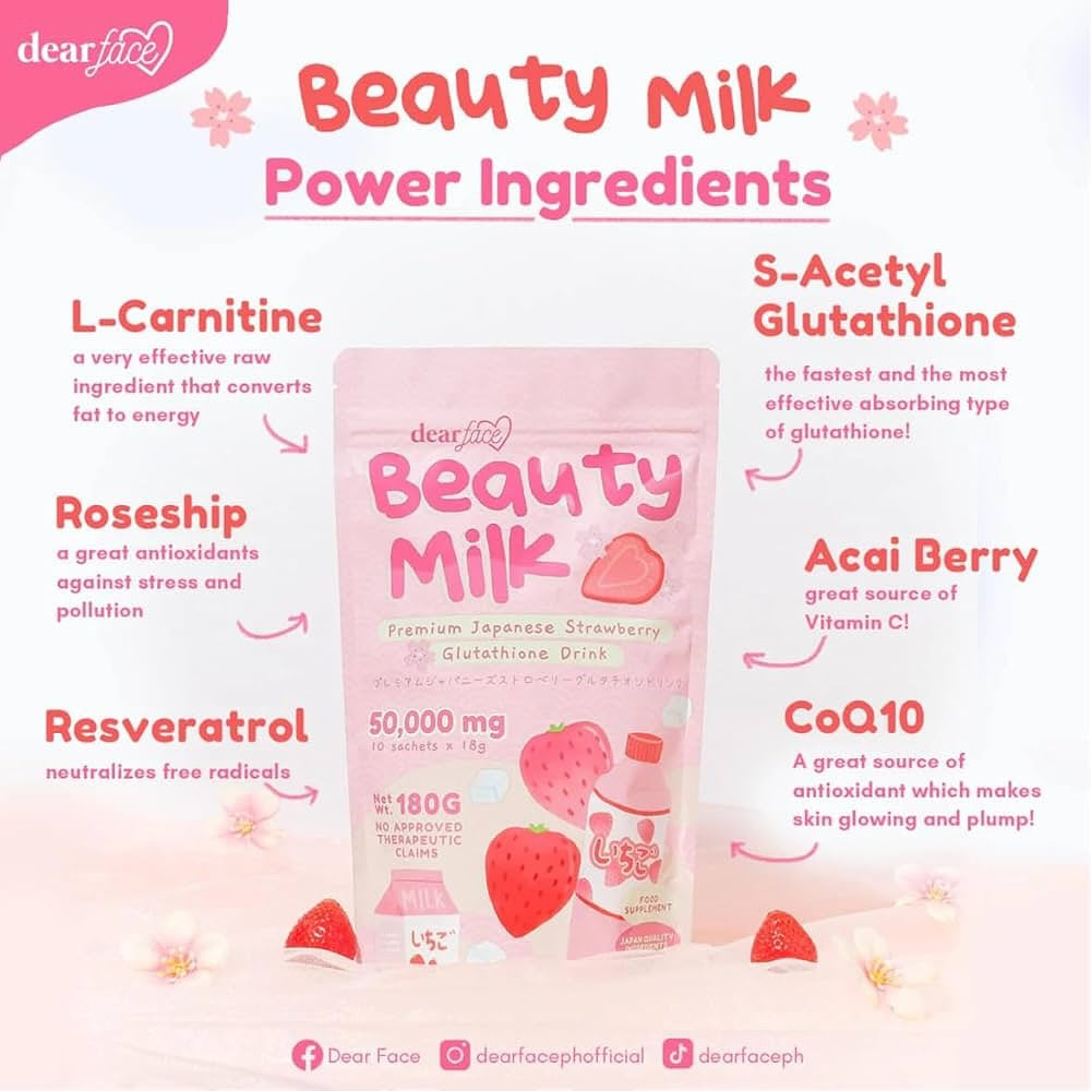 Dear Face Strawberry Beauty Milk