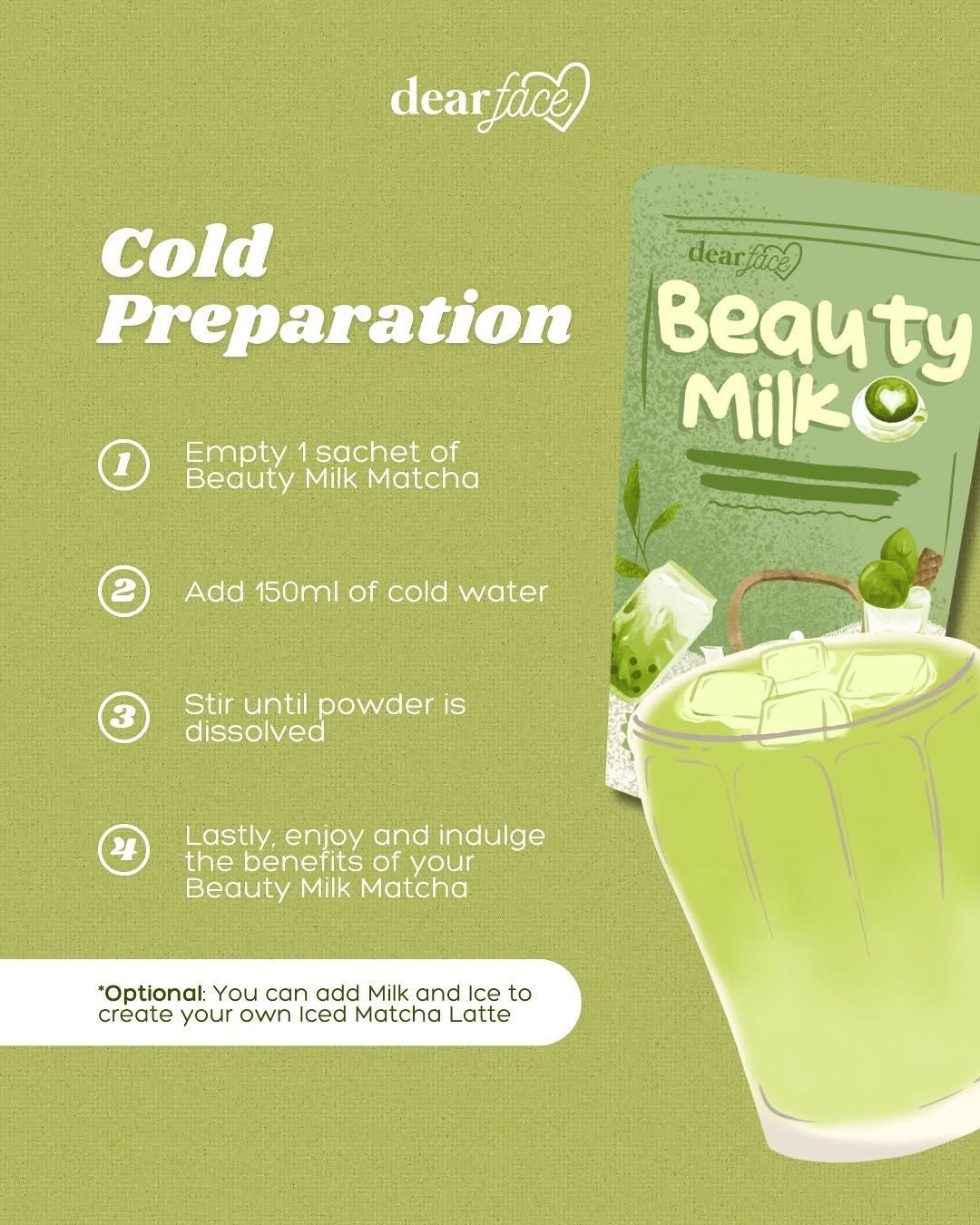 Dear Face Matcha Beauty Milk