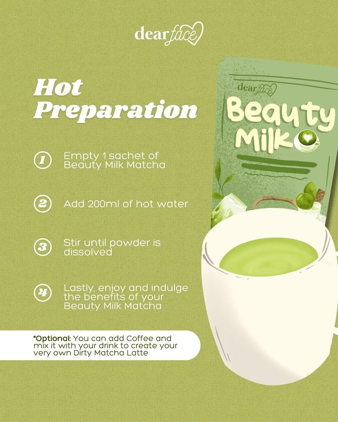 Dear Face Matcha Beauty Milk