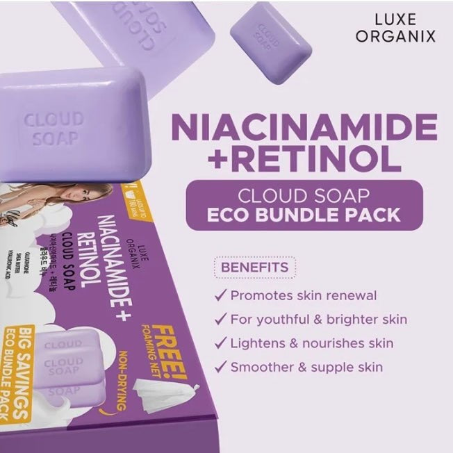 Luxe Organix Niacinamide + Retinol Cloud Soap