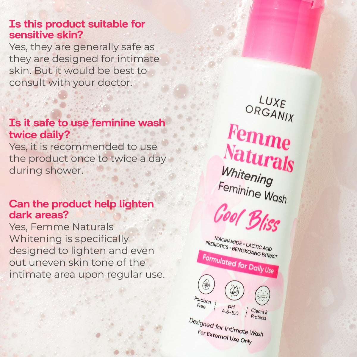 Luxe Organix Whitening Feminine Wash