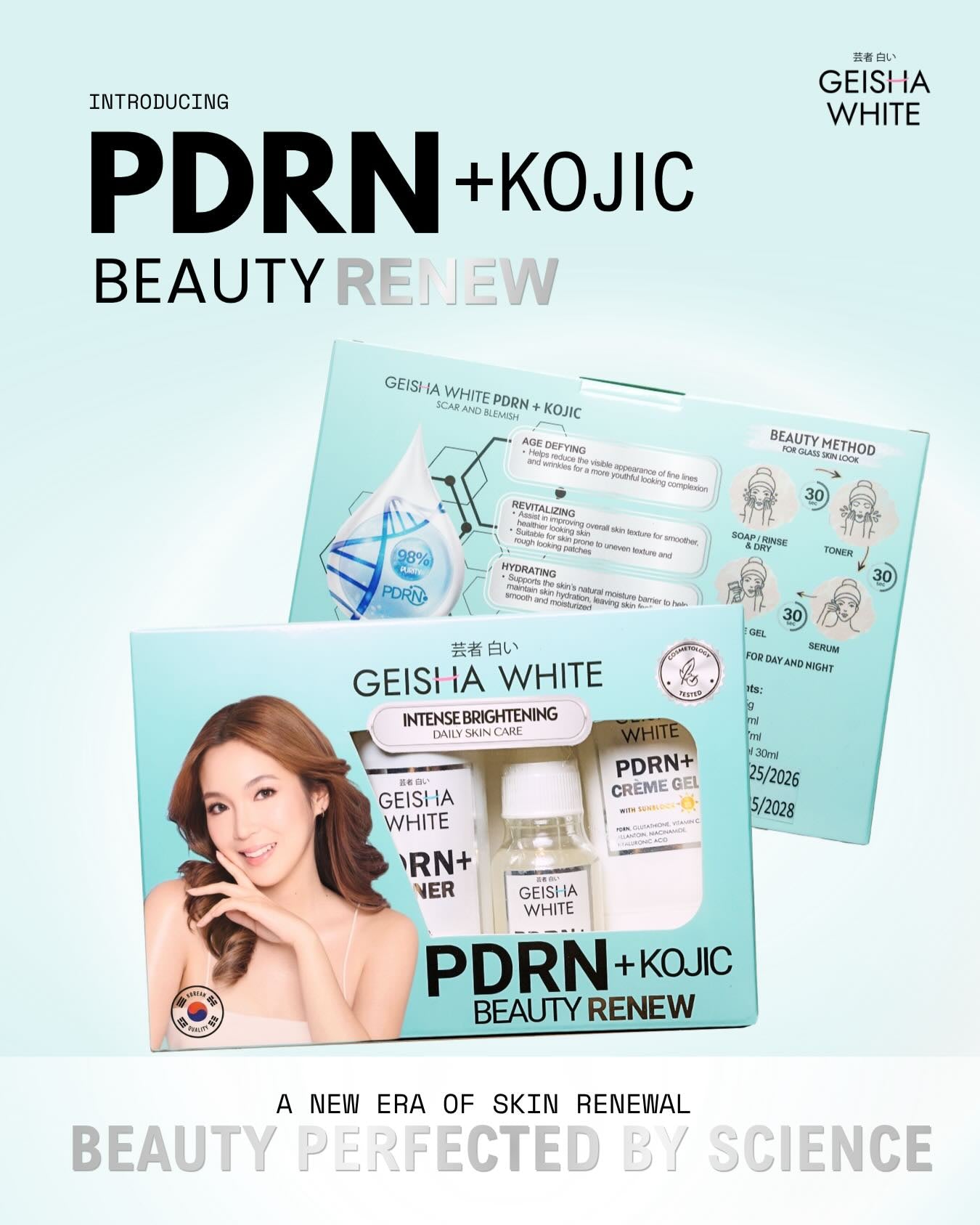 Geisha White PDRN + Kojic (K-Beauty Glass Skin)