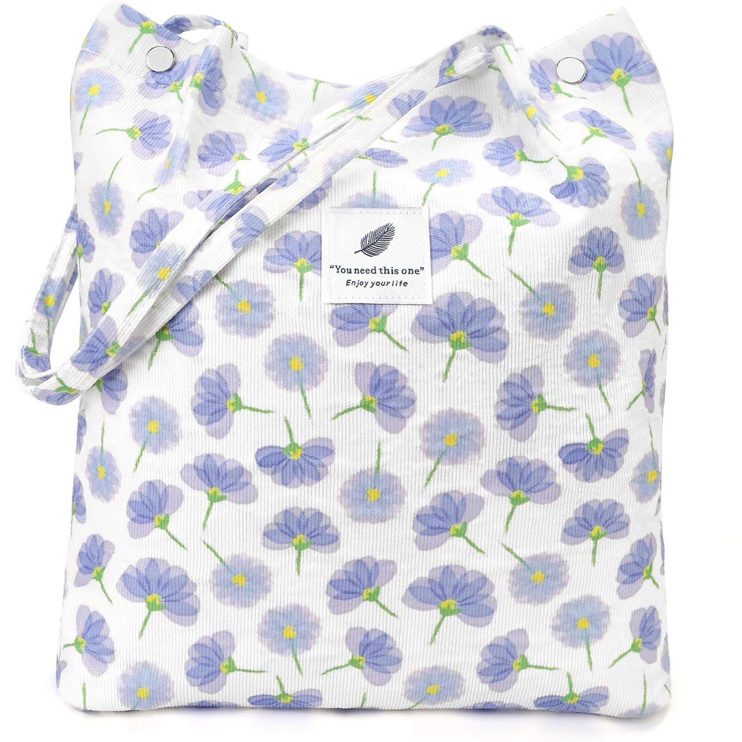Premium Corduroy Floral Tote