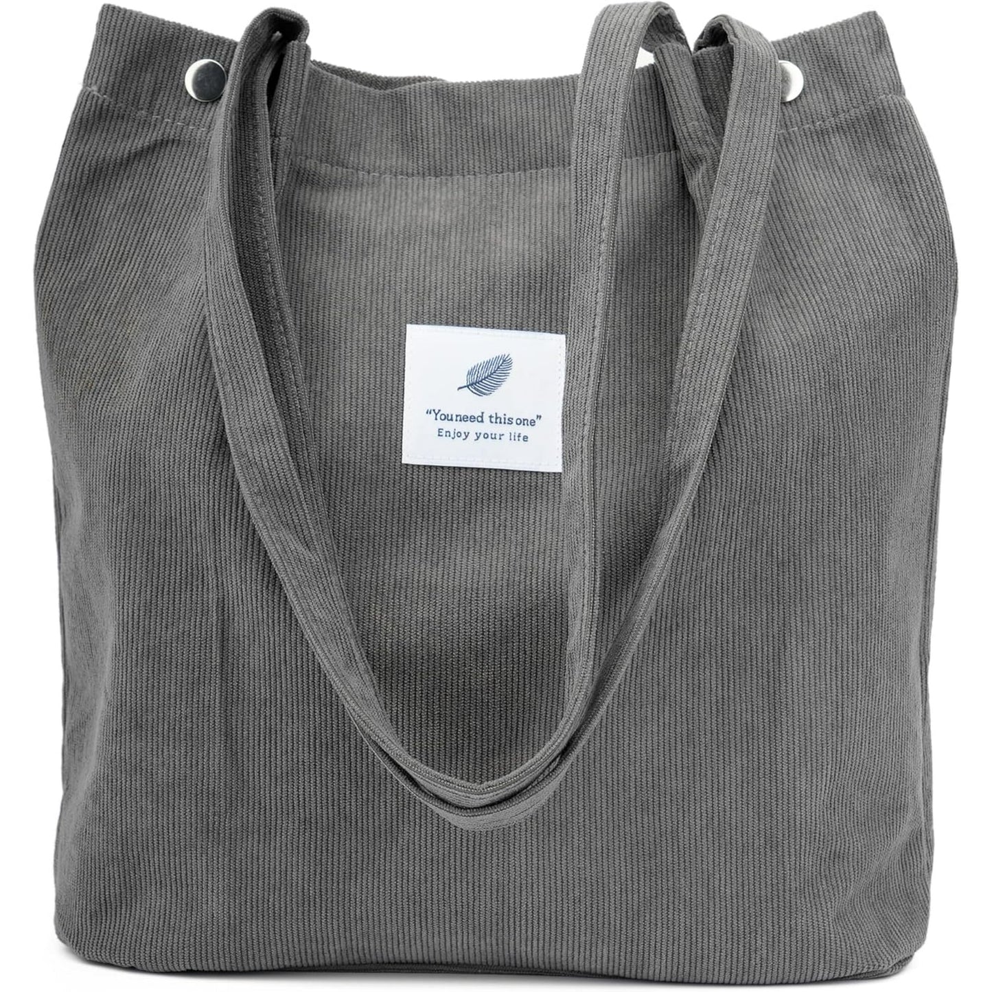 Premium Corduroy Dark Gray Tote