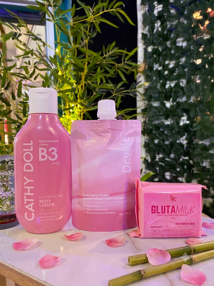 Cathy Doll Body Lotion + Dr.ville Body Lotion + GlutaMilk Whitening Soap