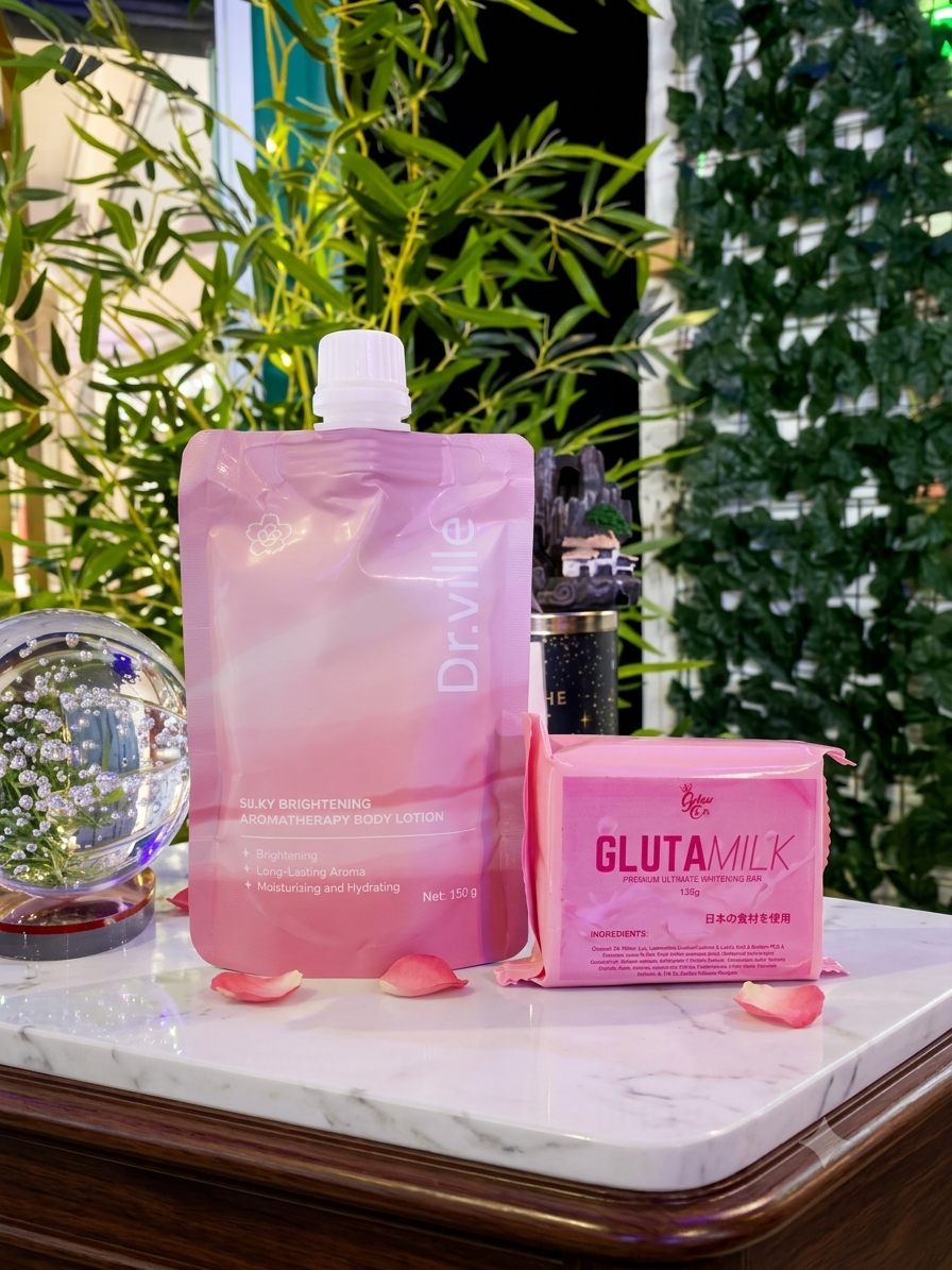 Dr.ville Body Lotion + GlutaMilk Whitening Soap