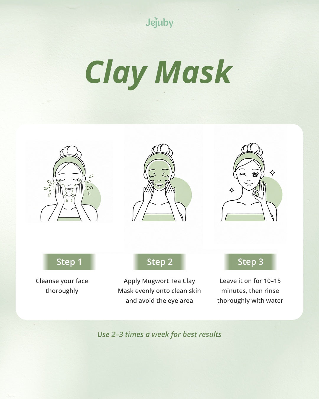 Jejuby My Tea Calming Mugwort Tea Clay Mask (50g)