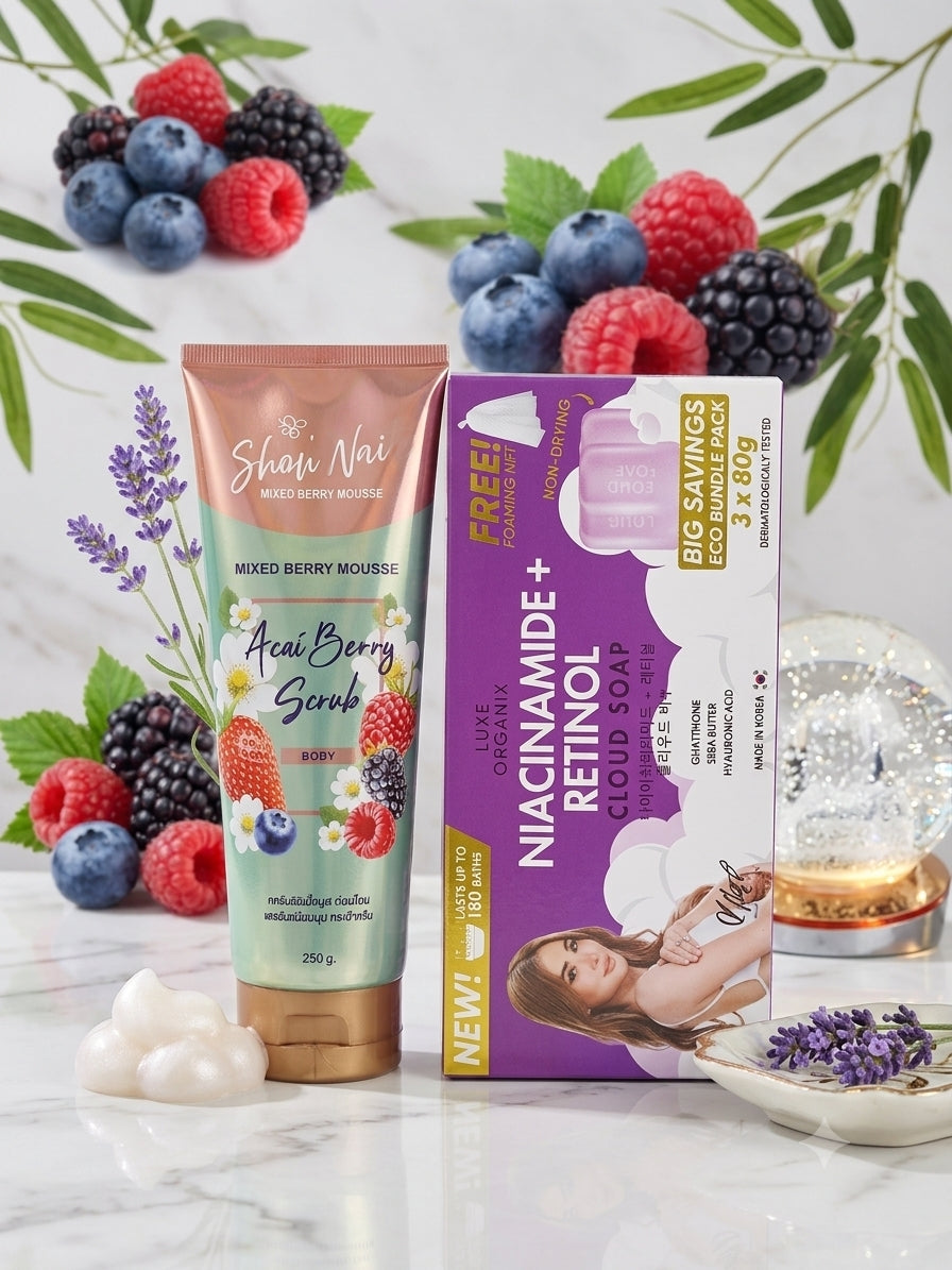 Acai Berry Scrub + Luxe Organix Cloud Soap