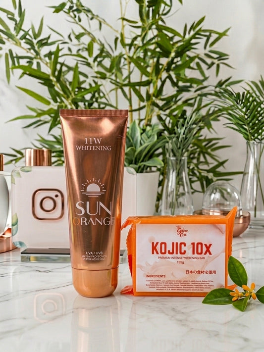11W Whitening Sunscreen + Kojic 10x Intense Whitening Soap